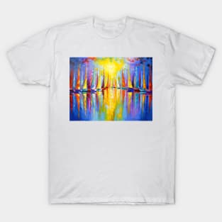 Rainbow sailboats T-Shirt